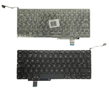 Apple MacBook Pro 17" A1297 klaviatūra, UK, melna