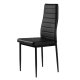 Modern Dining Chairs Set of 4 with High Back Faux Leather ModernHome, Black