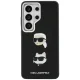 Karl Lagerfeld Saffiano Double Heads Metal vāciņš priekš Samsung Galaxy S26 Ultra, melns