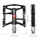 Rockbros JT410 Velosipēda Pedāļi ar 4 Gultņiem, Melni