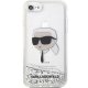 Apple iPhone 8 / 7 / SE (2020) (2022) 4.7\" Karl Lagerfeld Glitter Karl Head Case Cover (KLHCI8LNKHCH), Silver |...