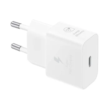 Зарядное устройство Samsung EP-T2510NWEGEU 25W SFC USB-C GaN, белое