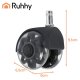 Ruhhy 00026294 biroja krēsla ritentiņi, 11x22 mm, 5 gab., melni
