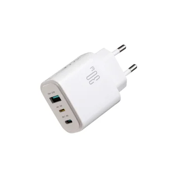 Joyroom JR-TG6 GaN 30W sienas lādētājs, Balts