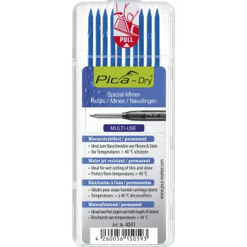 Грифели для карандаша Pica DRY 4041, 2.8 мм, 10 шт., синие