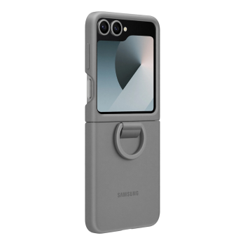 Samsung Galaxy Z Flip 6 ( SM-F741B/DS ) Original Silicon Case Cover with Ring, Gray (EF-PF741TJEGWW) | Telefona...