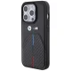 BMW iPhone 15 Pro Case Stamped Tricolor Stripe, Black