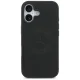 Чехол Mercedes для iPhone 17 Leather Vintage Logo MagSafe, черный