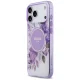 Guess IML Flower & Tonal Circle MagSafe maciņš iPhone 17 Pro Max – violets | Phone Case Cover