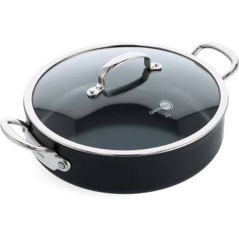 Сотейник с крышкой GreenPan Barcelona Pro 30 см, 5,5 л, черный