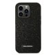 Karl Lagerfeld Glitter Plaque Logo vāciņš iPhone 14 Pro Max, melns