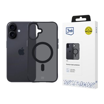 3mk iPhone 17 vāciņš Smoke MagCase, melns puscaurspīdīgs