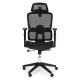 Ergonomisks biroja krēsls ModernHome grozāms ar regulējamu augstumu, melns
