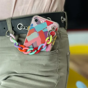 Elastīgs vāciņš Color Chain Case ar ķēdīti Samsung Galaxy A42 5G, daudzkrāsains