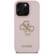 Чехол Guess Grained Big 4G Logo для iPhone 16 Pro розовый
