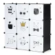 Модульный стеллаж для детской Modernhome PJJCBS0009-09D, 9 секций, черный