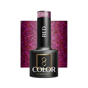 Гель-лак Ocho Nails Red 209, красный, 5 г