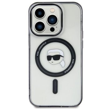 Karl Lagerfeld iPhone 15 Plus vāciņš IML Karl`s Head MagSafe, caurspīdīgs
