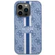 Guess iPhone 14 Pro vāciņš 4G Printed Stripes MagSafe, zils