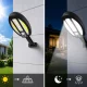 Outdoor Solar LED COB Wall Lamp with Motion Sensor, Black