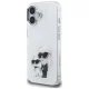 Karl Lagerfeld IML Aquarelle Karl & Choupette iPhone 16 vāciņš, balts