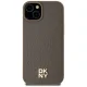 DKNY iPhone 15 vāciņš Leather Monogram MagSafe, brūns