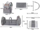 Многофункциональный рюкзак с кроваткой и USB, серый