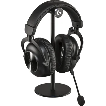 Беспроводные игровые наушники Logitech G PRO X с подставкой, черные