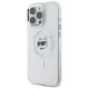Apple iPhone 16 Pro 6.3\'\' Karl Lagerfeld IML Metal Choupette Head MagSafe Cover Case, White | Чехол Кейс...