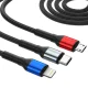 Кабель 3mk Hyper Cable N-SERIES 6 в 1 USB-C USB-A - USB-C Lightning Micro 1.2м 18W черный