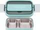 Stackable Bento Lunch Box with Compartments and Utensils XXL 1400ml, Blue