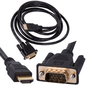 VGA to HDMI Cable 2m with Gold-Plated Connectors, Full HD 1080p
