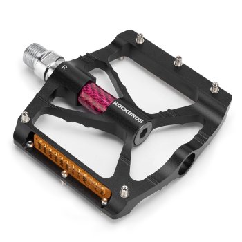 Rockbros K307PT alumīnija platformas velosipēda pedāļi - melni