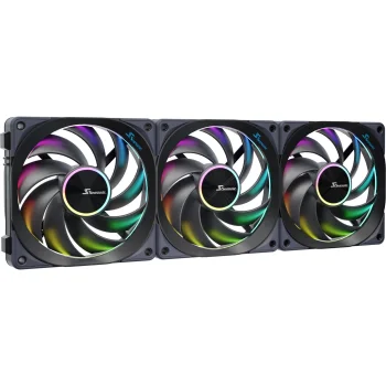 Комплект вентиляторов Seasonic MagFlow ARGB 120 мм, 3 шт., черный