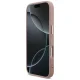Чехол Guess Fixed Glitter Big 4G с металлической рамкой для iPhone 17 Pro — розовый