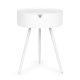 Round Side Table with Storage and Removable Tray Top ModernHome