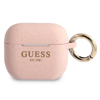 Guess AirPods 3 Cover Silicone Glitter Pink