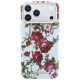 Guess Blossom Roses Print MagSafe vāciņš iPhone 18 Pro / 17 Pro, zils