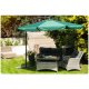 Folding Garden Umbrella, 6 Segments, Green, 300cm