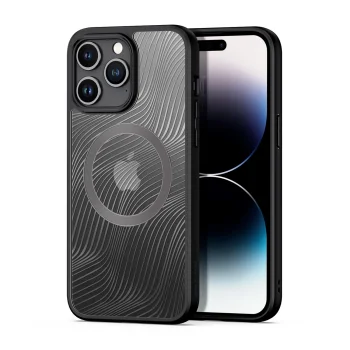 Bruņu futrālis iPhone 15 Pro Max ar MagSafe Dux Ducis Aimo Mag - melns | Armored case for with black