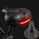 Comfortable gel bike saddle with reflector, white