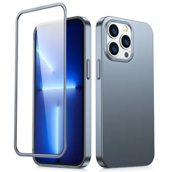 Korpusa vāciņš Joyroom 360 iPhone 13 Pro ar aizsargstiklu JR-BP935, pelēks