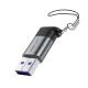 Pāreja Acefast J8 USB-C (siev.) uz USB-A (vīr.), pelēka