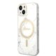 Set Guess Gubpp14shmeacsh Case+ Charger iPhone 14 6.1\\\" White/white Hard Case Marble Magsafe