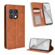 OnePlus 10 Pro Vintage Style Magnetic Leather Wallet Case Cover, Brown | Telefona Vāciņš Maciņš Apvalks Grāmatiņa