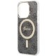 Guess iPhone 15 Pro vāciņš IML 4G Gold Stripe, melns