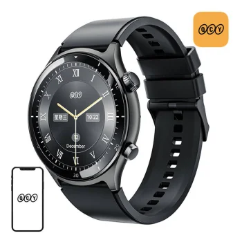 Viedpulkstenis QCY S7 1.43" AMOLED Melns