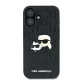 Apple iPhone 16 Plus 6.7\'\' Karl Lagerfeld Monogram Karl & Choupette Head Pin Cover Case, Black | Чехол Кейс...