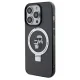 Karl Lagerfeld iPhone 14 Pro vāciņš Ring Stand Karl & Choupette MagSafe, melns