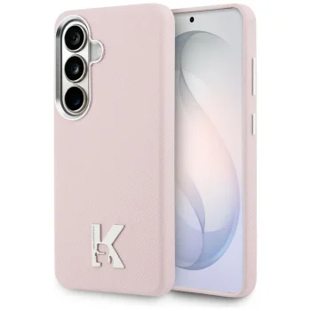 Karl Lagerfeld K Metal Logo MagSafe vāciņš priekš Samsung Galaxy S26, rozā
